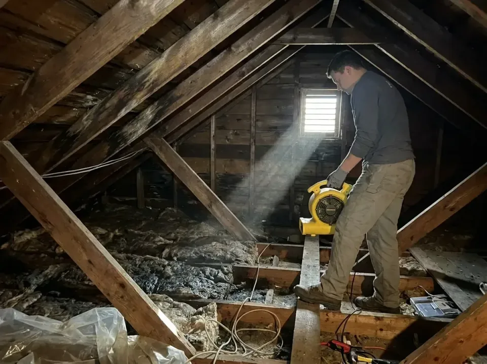 attic-water-damage-drying-proc-007 — frequently asked questions, Emergency Water Extraction & 24/7 Flood Response in Woodlaw…